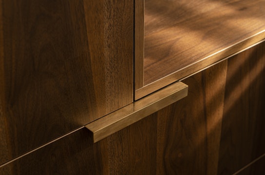 Detail of closet - brass handle