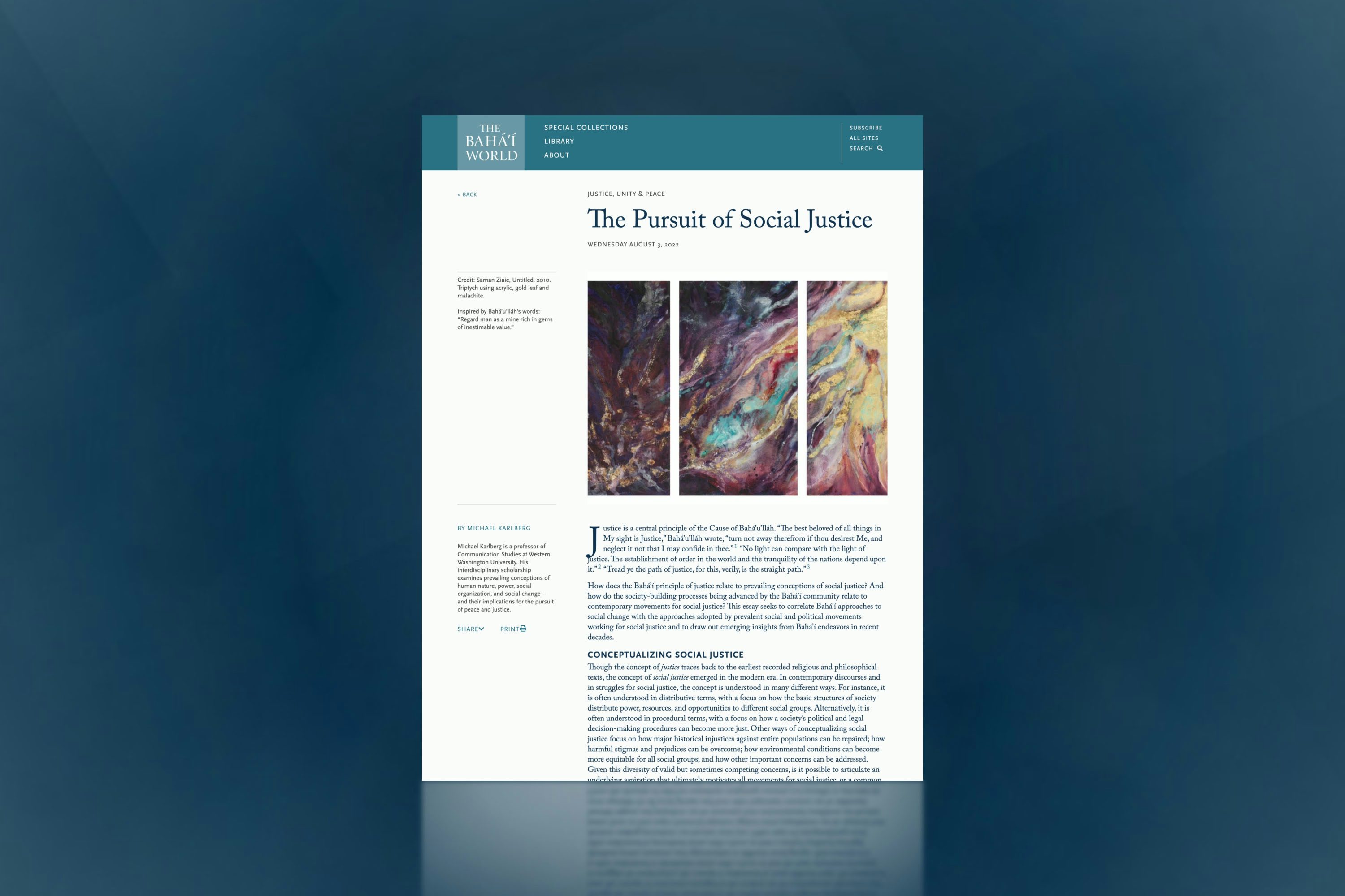 The Pursuit of Social Justice