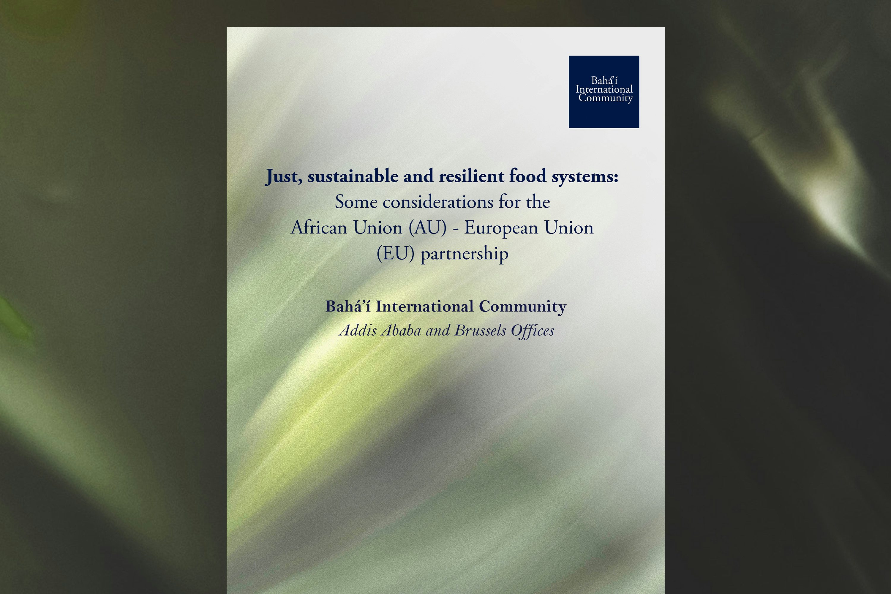 BIC: Fostering food systems in light of the principle of oneness