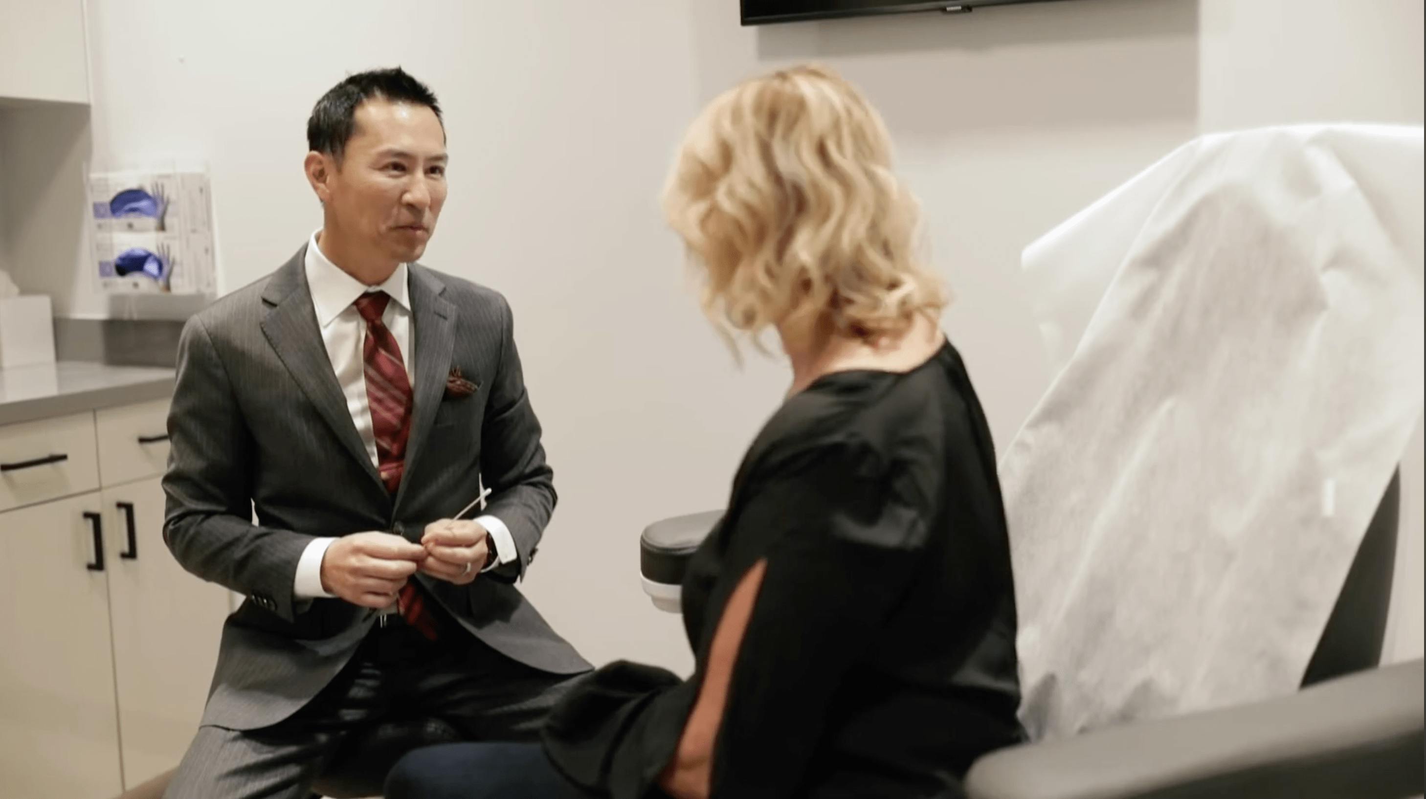 Dr. Admire with liquid facelift patient