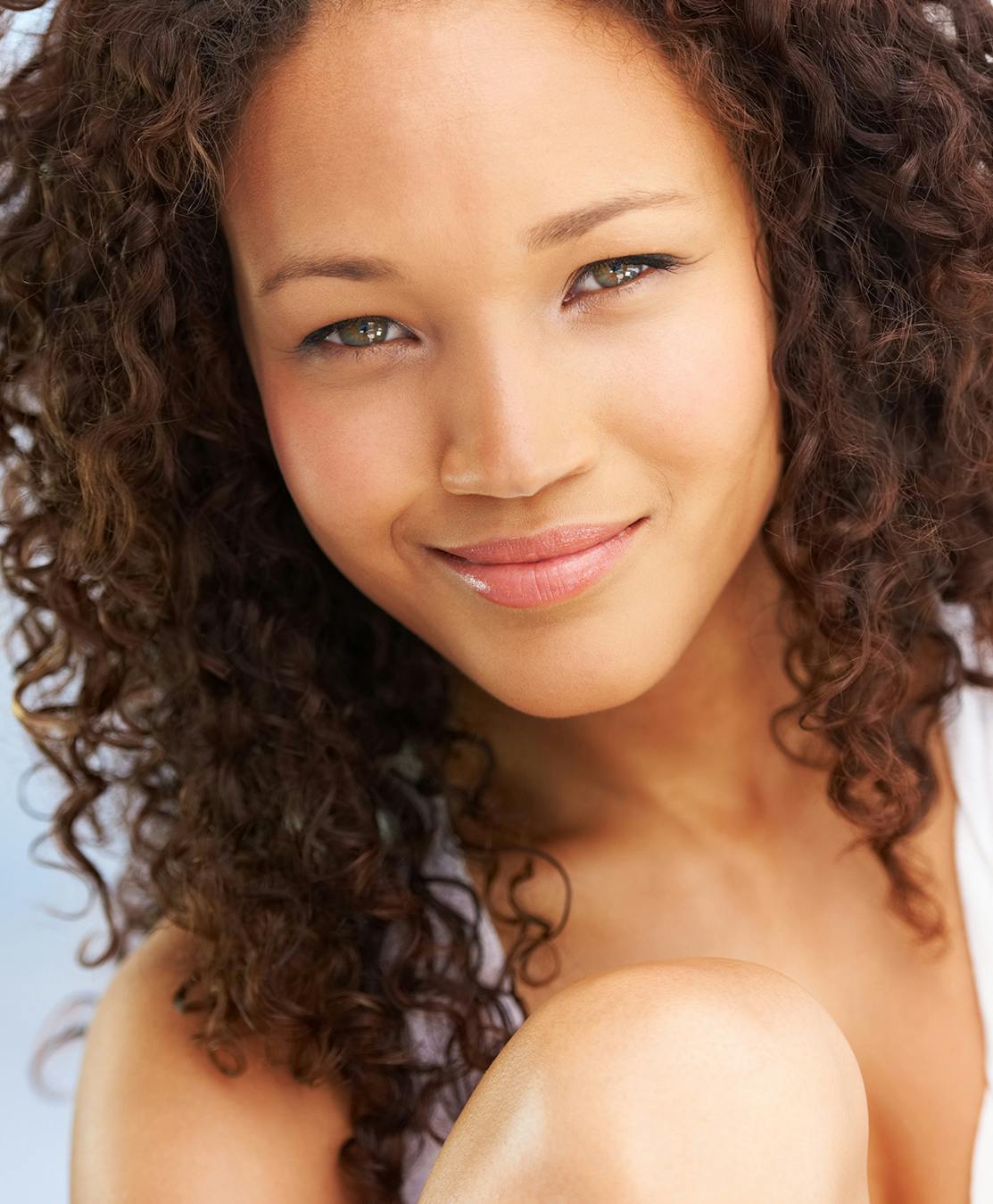 Woman smiling into camera