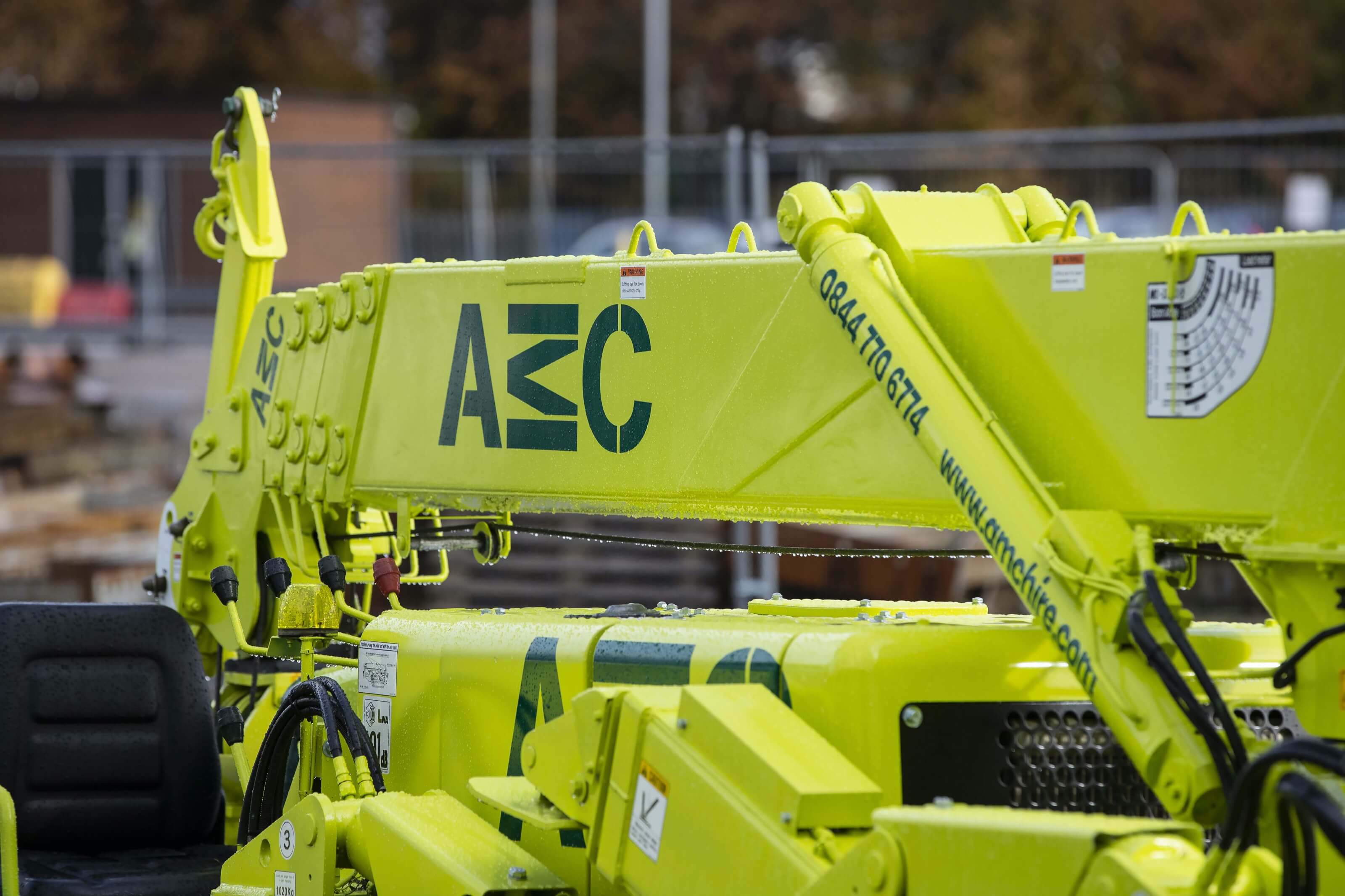 AMC crane stowed away