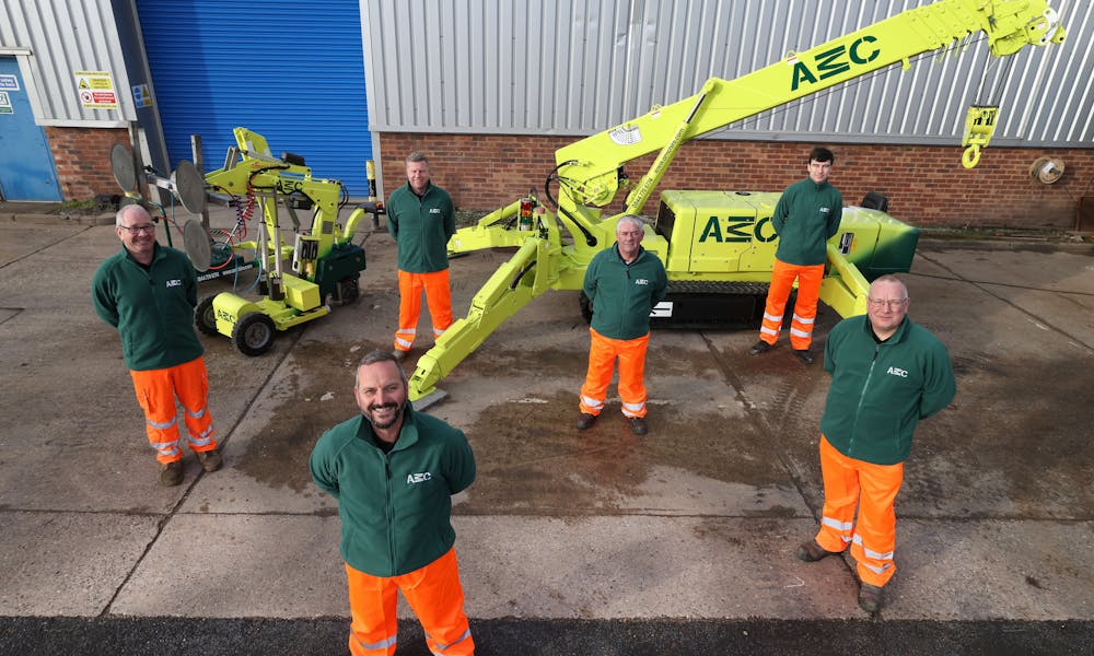 AMC mini crane hire engineering team