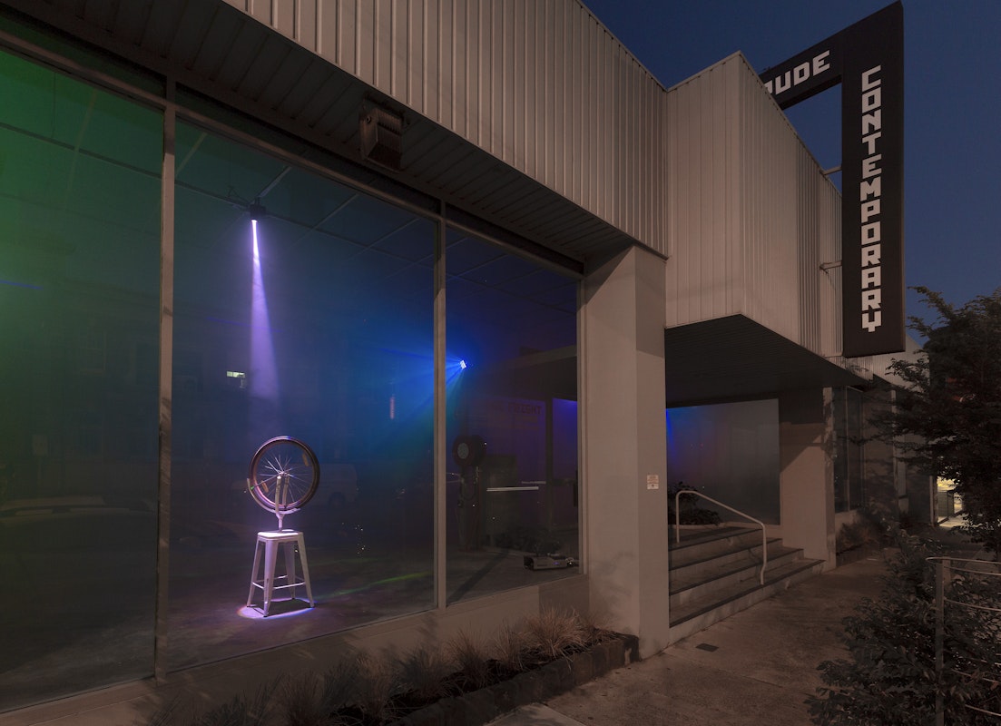 Natalie Thomas, Stage Fright, 2020, installation at Gertrude Contemporary. Photo: Christian Capurro.