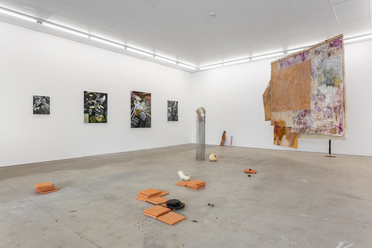 Installation view of Gertrude Studios 2019, featuring work by Ann Debono, Isadora Vaughan and Jahne Pasco White at Gertrude Contemporary. Photo: Christo Crocker.