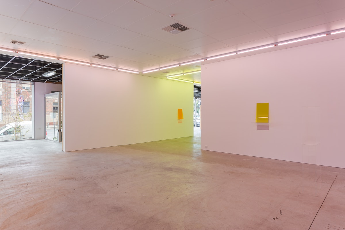 Consuelo Cavaniglia and Brenda Van Hek, an unreliable narrator, 2019, installation at Gertrude Contemporary. Photo: Christo Crocker.