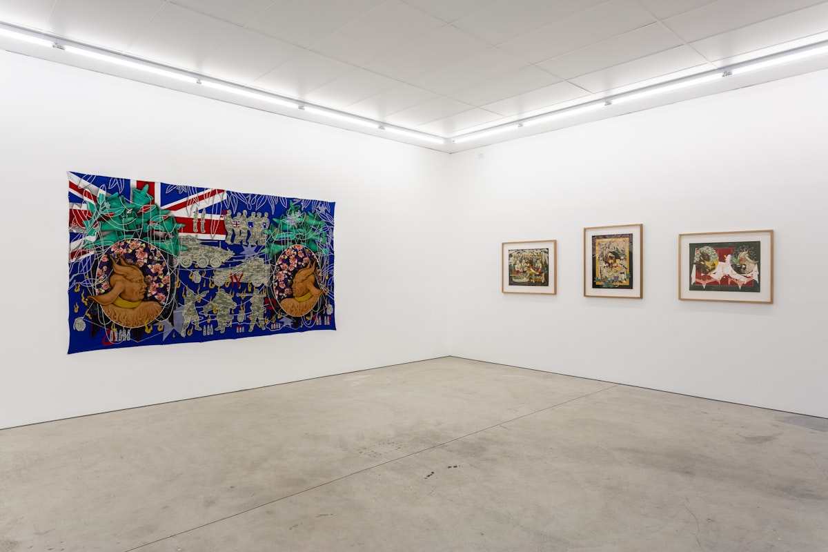 Installation view of Fragmented Memories, 2018, featuring work by Khadim Ali at Gertrude Contemporary. Photo: Christo Crocker. 