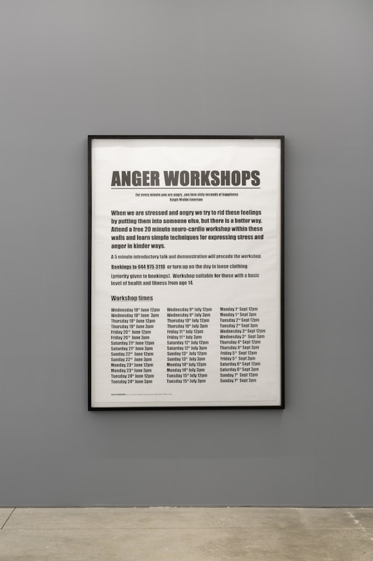 Installation view of Great Movements of Feeling, 2018, curated by Zara Sigglekow, featuring work by Stuart Ringholt at Gertrude Contemporary. Photo: Christo Crocker.