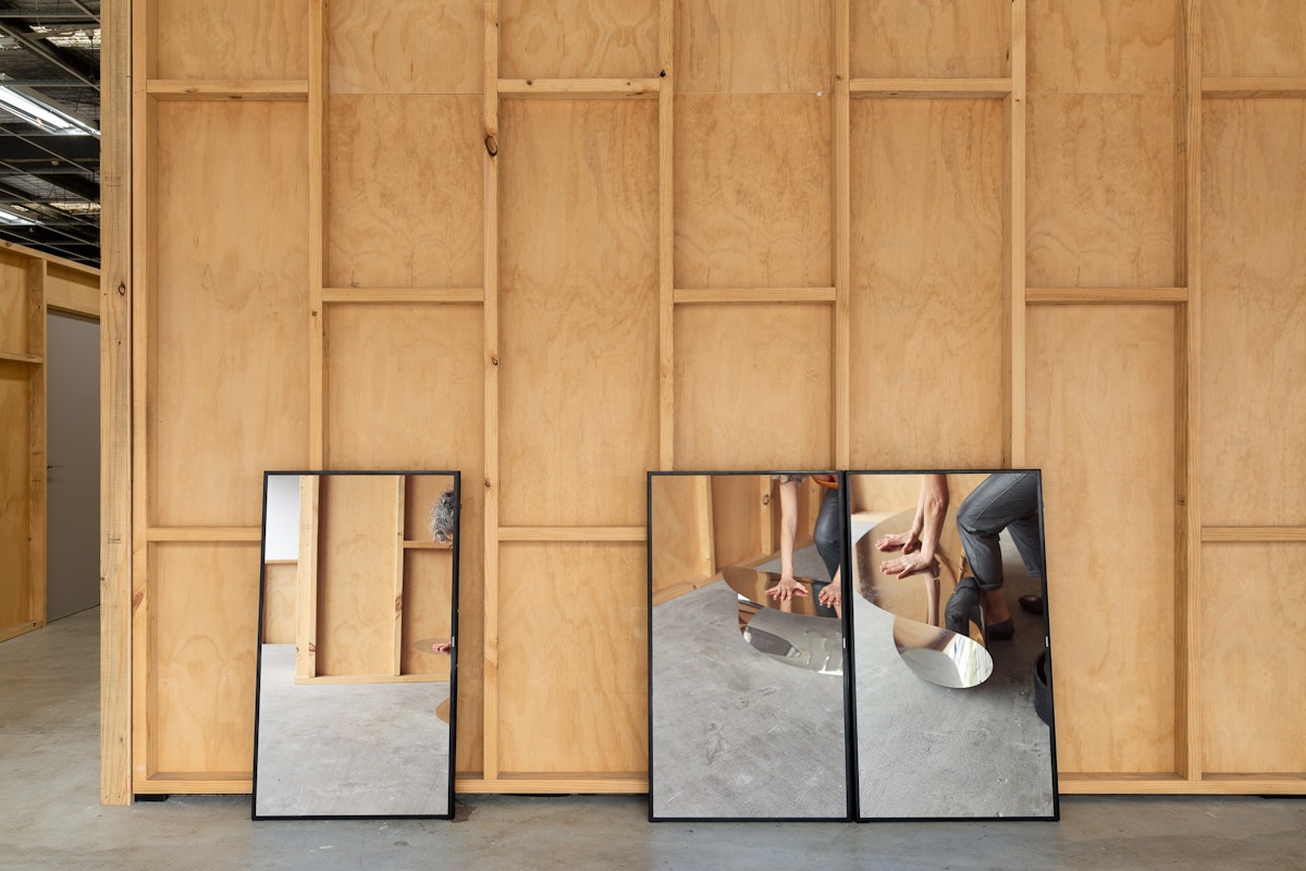 Installation view of Great Movements of Feeling, 2018, curated by Zara Sigglekow, featuring work by Helen Grogan at Gertrude Contemporary. Photo: Christo Crocker.