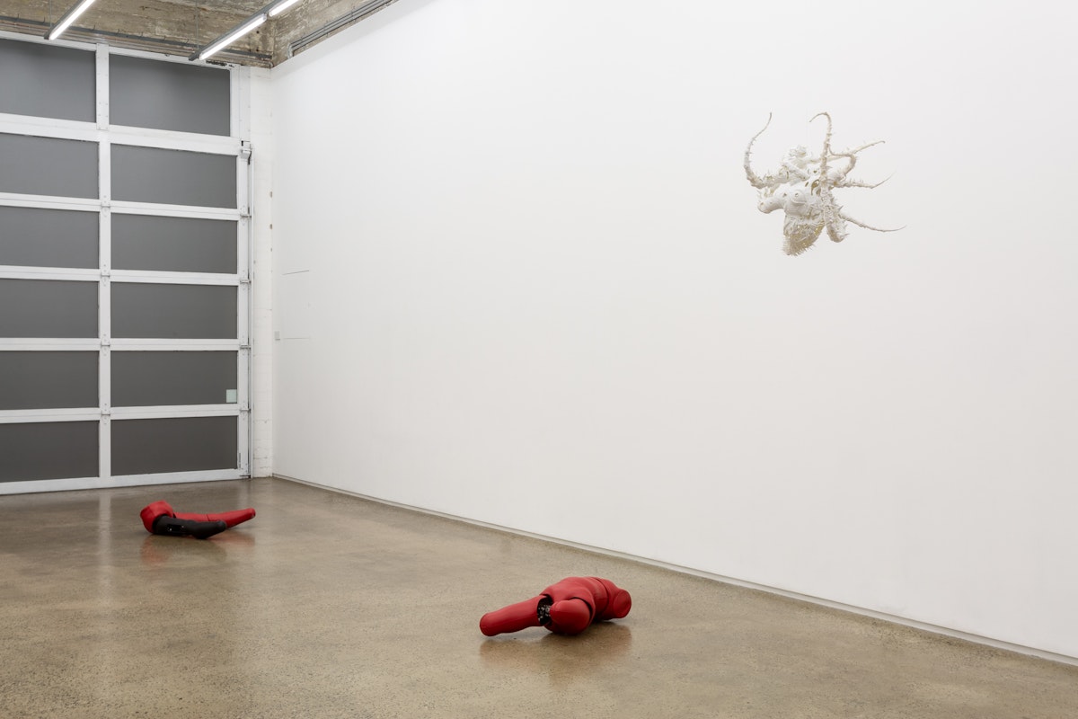 Mathieu Briand, unheimlich, 2018, installation at Gertrude Glasshouse. Photo: Christo Crocker.