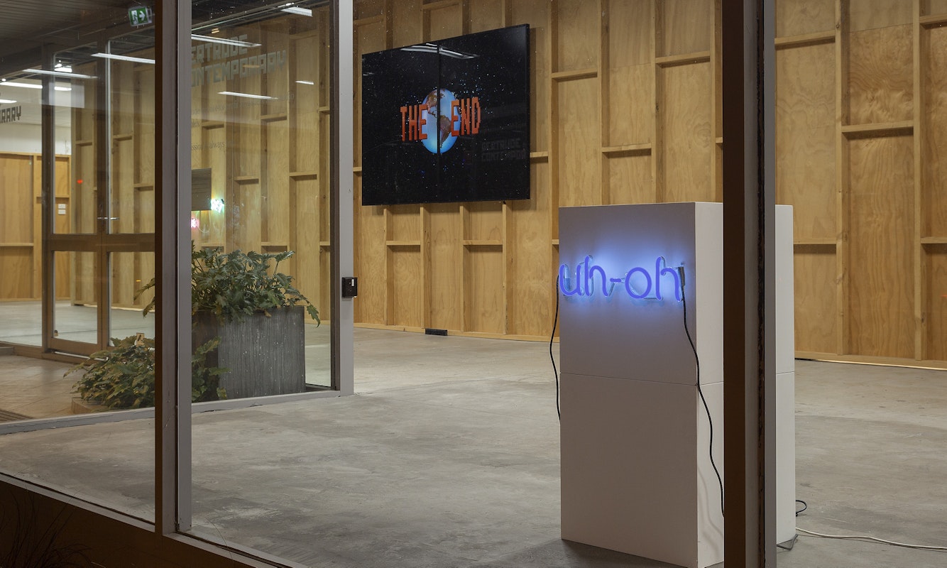 Darren Sylvester and Simon Zoric, Hope in the Dark, 2020, installation at  Gertrude Contemporary. Photo: Christian Capurro.