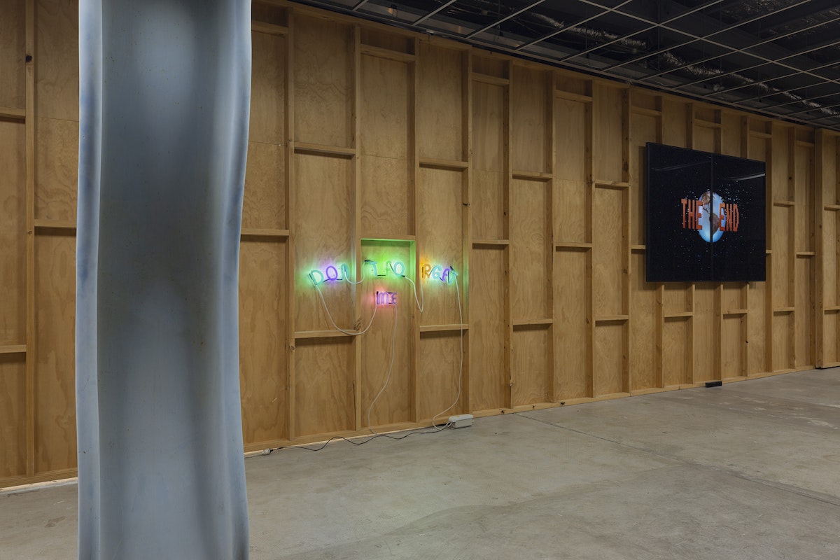 Darren Sylvester and Simon Zoric, Hope in the Dark, 2020, installation at  Gertrude Contemporary. Photo: Christian Capurro.