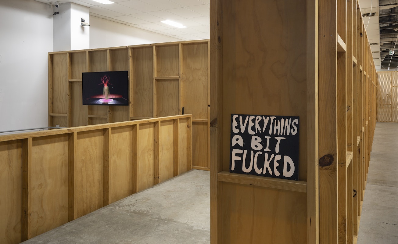 Darren Sylvester and Simon Zoric, Hope in the Dark, 2020, installation at  Gertrude Contemporary. Photo: Christian Capurro.