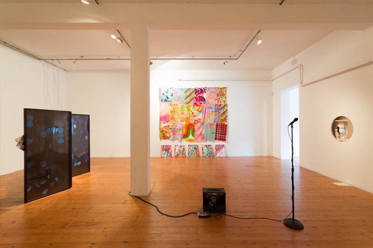 Installation view of Gertrude Studios 2016, featuring work by Nik Pantazopoulos, Minna Gilligan, Eric Demetriou, Noriko Nakamura at 200 Gertrude Street. Photo:Chisto Crocker.