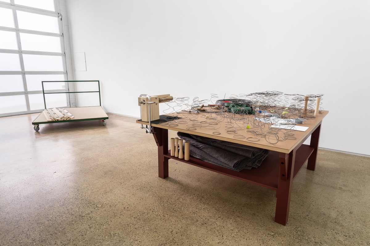 Spiros Panigirakis, Apparent Acquittal, 2019, installation at Gertrude Glasshouse. Photo: Christo Crocker.