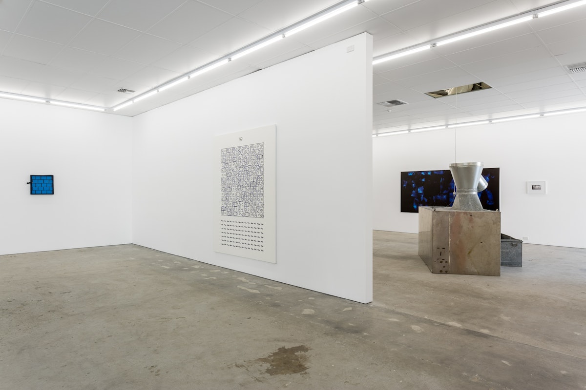 Installation view of Gertrude Studios 2017, featuring work by Nikos Pantazopolous, Simon Zoric and Josey Kidd-Crowe at Gertrude Contemporary. Photo: Christo Crocker.