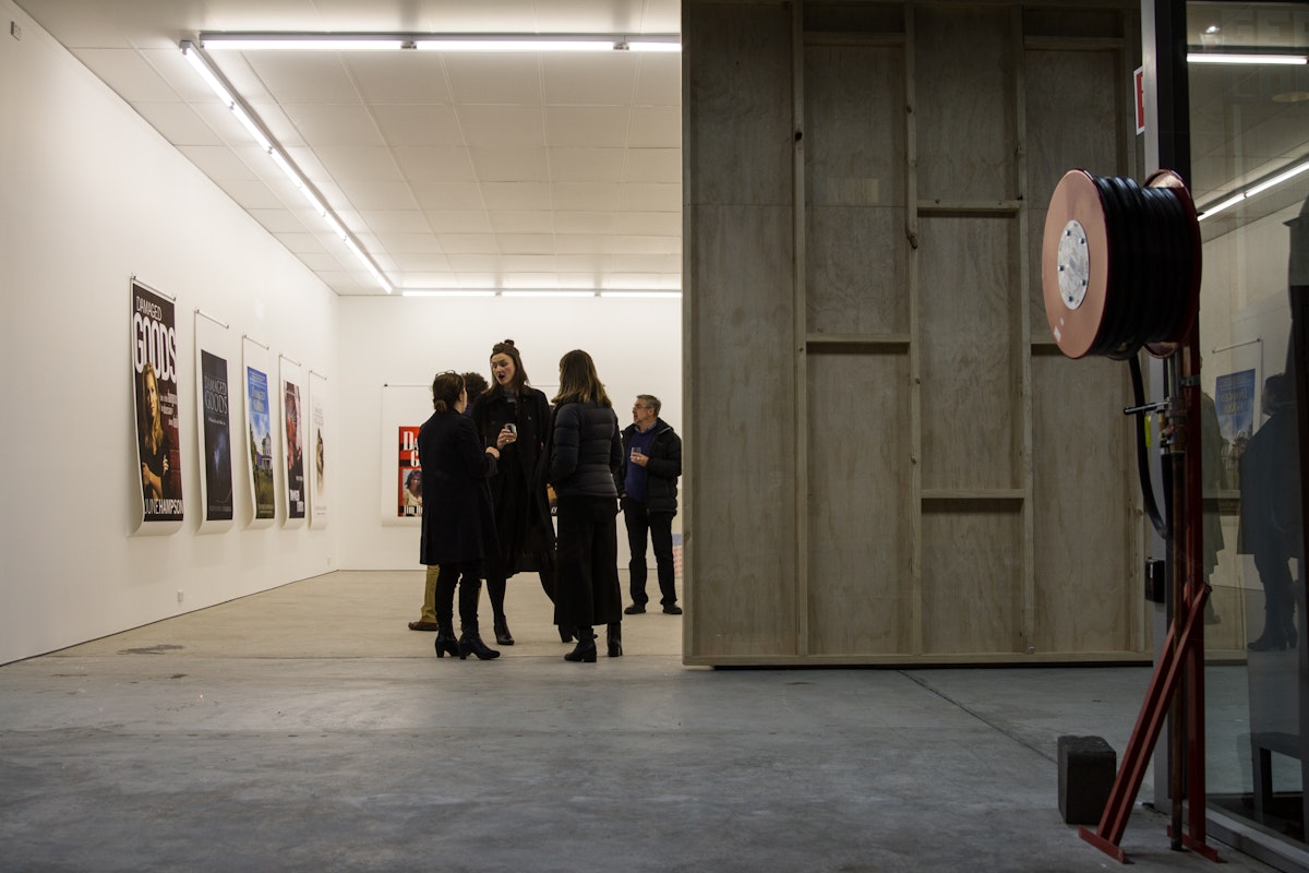 Visitors at the opening of Octopus 17: Forever Transformed, 2017, curated by Georgie Meagher at Gertrude Contemporary. Photo: Alan Weedon.