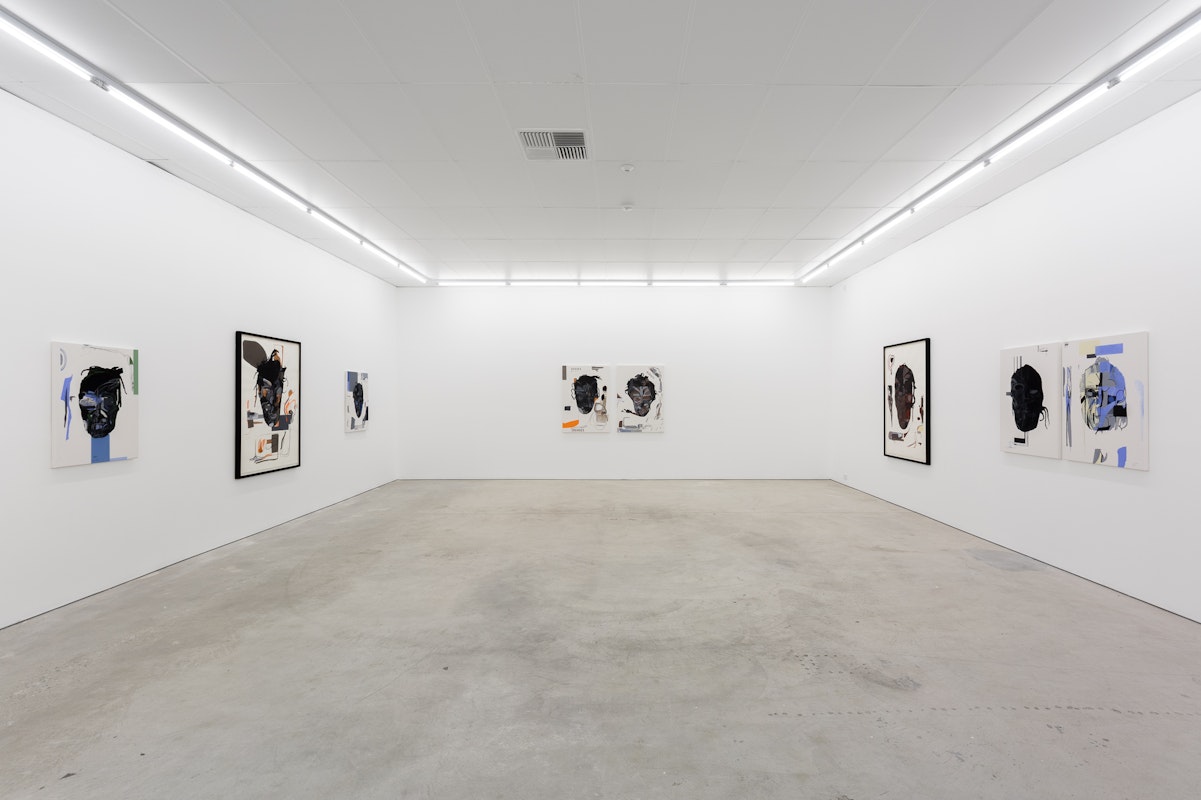 Shane Cotton, Black Hole, 2018, installation at Gertrude Contemporary. Photographer: Christo Crocker.