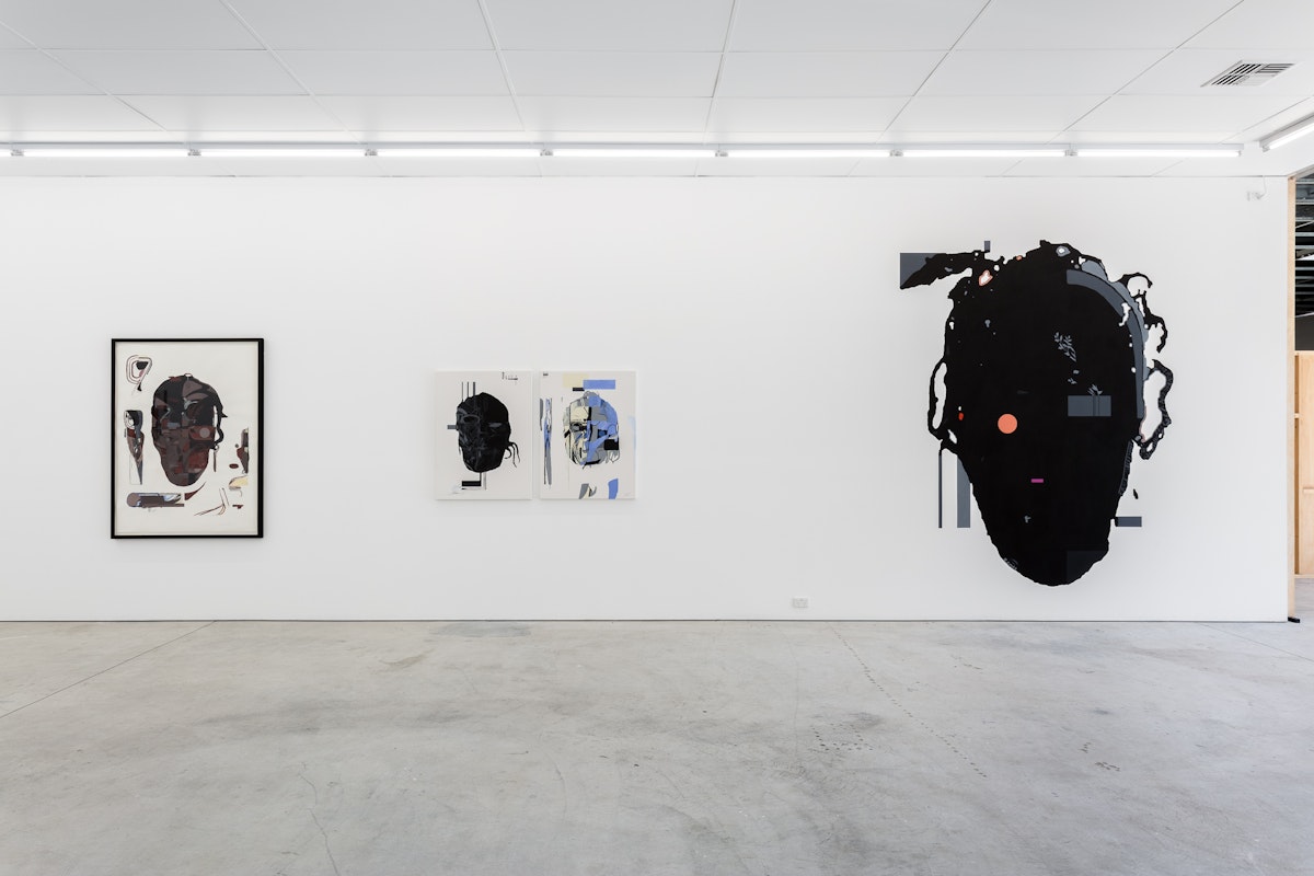 Shane Cotton, Black Hole, 2018, installation at Gertrude Contemporary. Photographer: Christo Crocker.