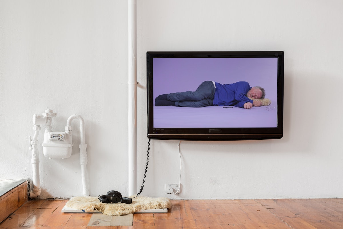 Wrong Solo, Wrestling - Resting M, presented as part of I am a Branch Floating on a Swollen River After the Rain, 2017, at Gertrude Contemporary. Photo: Christo Crocker.