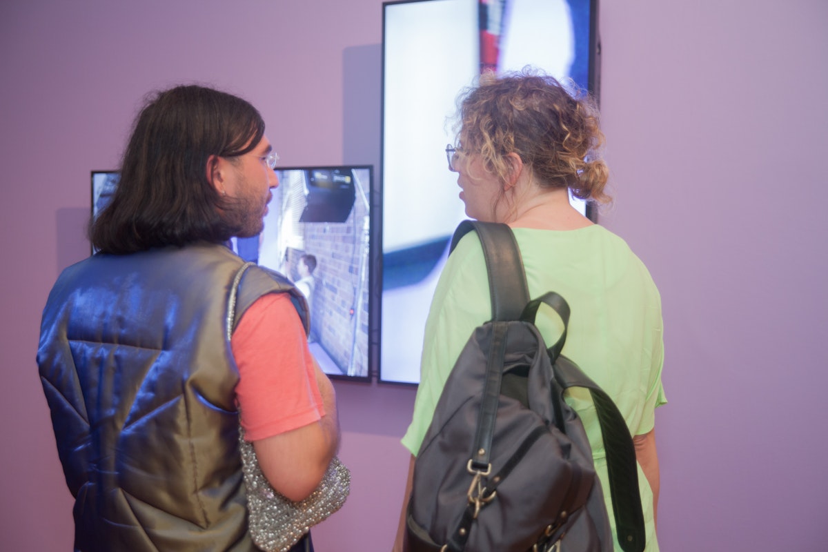 Visitors at a performance of I am a Branch Floating on a Swollen River After the Rain, 2017, at Gertrude Contemporary. Photo: David Gardeazabal. 