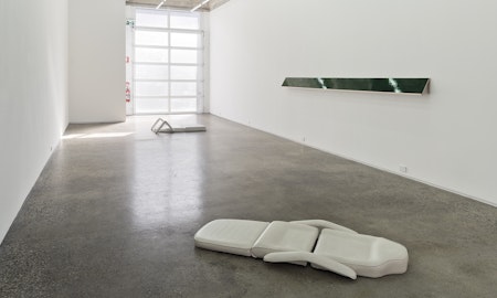 Rosie Isaac, Back Ward Play, 2017, installation at Gertrude Glasshouse. Photo: Christian Cappuro