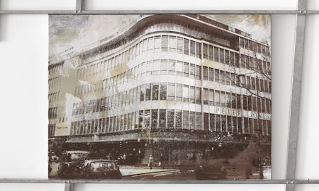 Ry Haskings, knitlock hoarders sentinel, 2017, installation at Gertrude Glasshouse. Photo: Mathew Stanton.