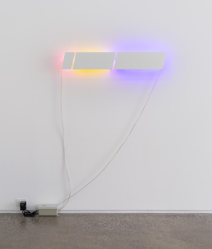 Andrew Atchinson, Objet de Gréve, 2021, installation view at Gertrude Glasshouse. Photo: Christian Capurro.