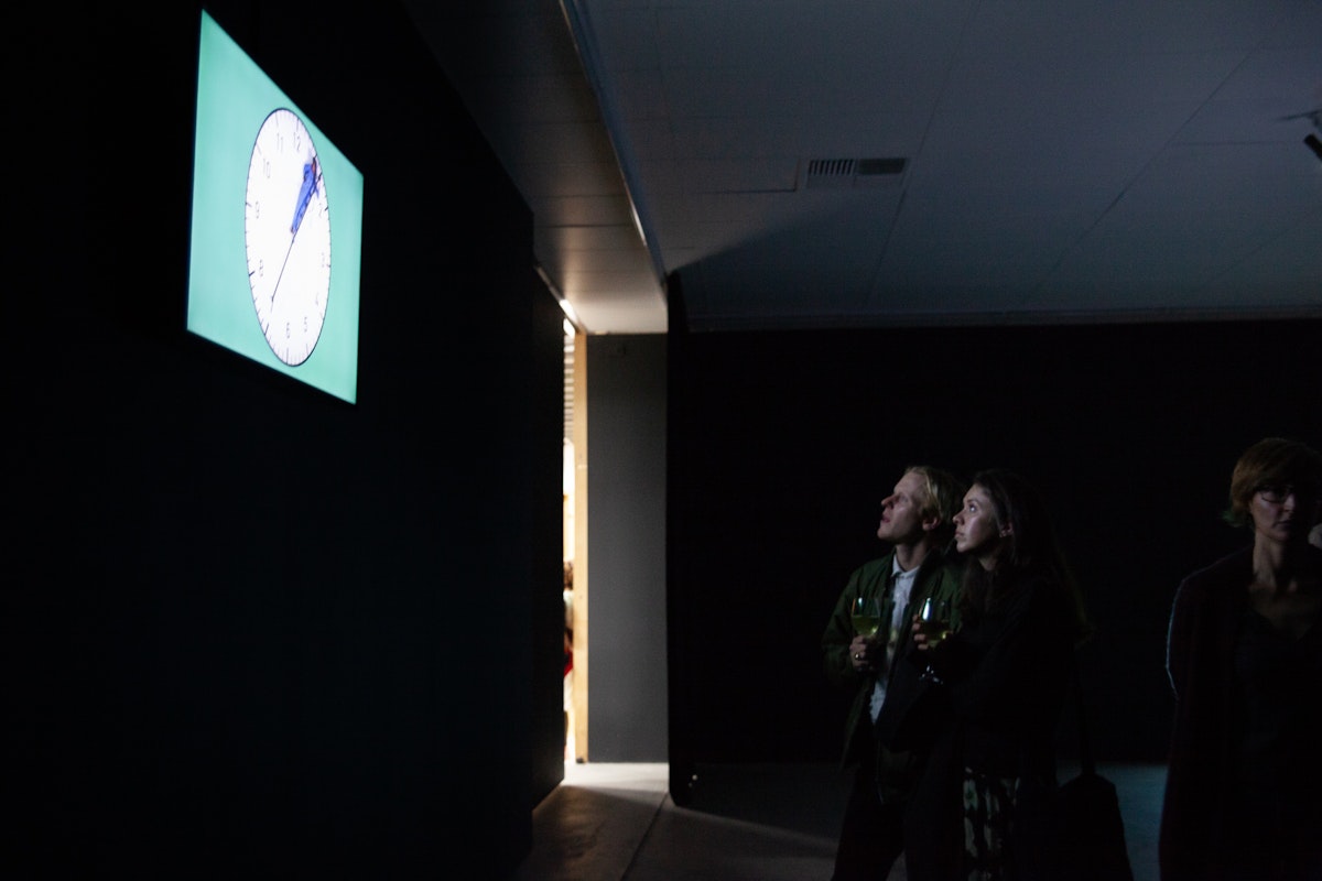 Visitors at the opening of Zzzzz: Sleeping, Somnambulism, Madness, 2018, curated by Mark Feary, at Gertrude Contemporary. Photo: Daniel Gardeazabal.