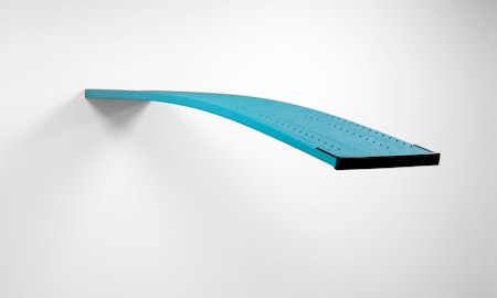 Rob McLeish, Afterparty, 2008  Steel, MDF, enamel, epoxy resin 350cm x 60cm x 10cm. Courtesy of the artist and Neon Parc, Melbourne.