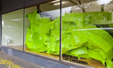 Catching Trucks, 2011, installation at Gertrude Contemporary. Image courtesy of the Gertrude Contemporary archives.