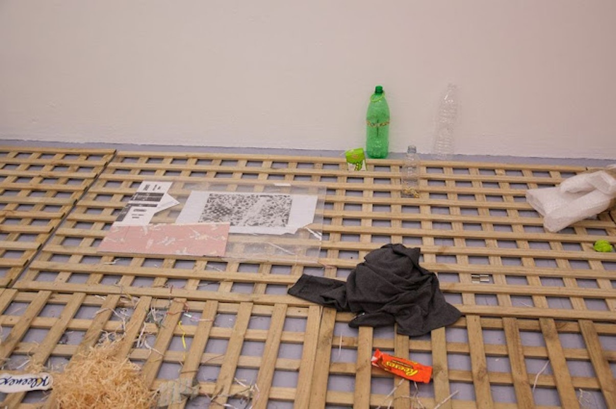 Christopher L G Hill, Free Feudal Barter, 2013, installation at Studio 12. Photo: Kate Meakin.