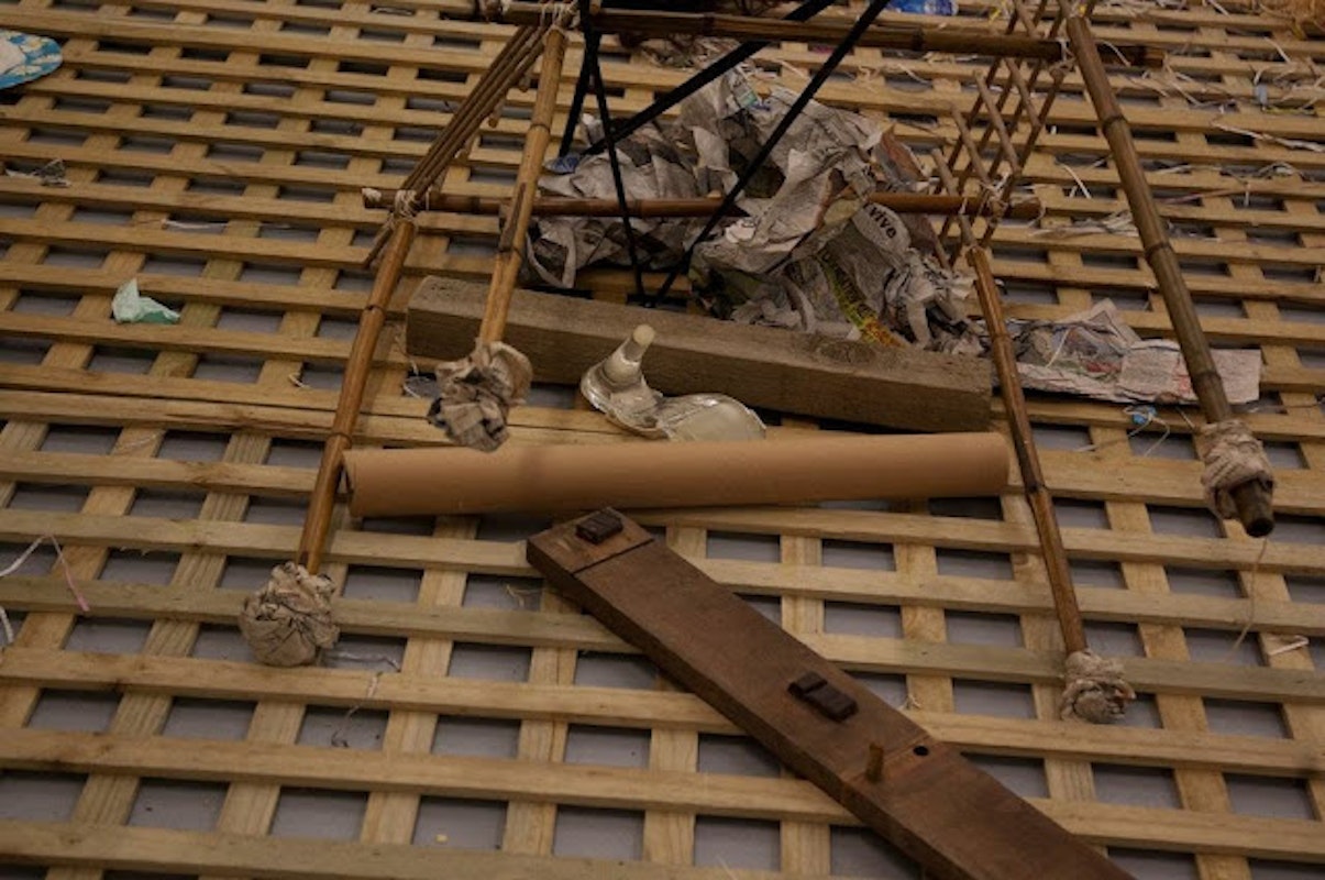 Christopher L G Hill, Free Feudal Barter, 2013, installation at Studio 12. Photo: Kate Meakin.