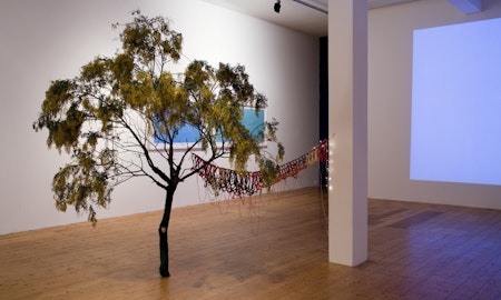 Installation view of 'Octopus 8: The Softness in the Rock: Hope in Disappointing Times' featuring work by Eleanor Avery at 200 Gertrude St