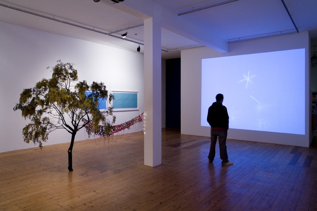 Installation view of 'Octopus 8: The Softness in the Rock: Hope in Disappointing Times' featuring work by Eleanor Avery and Gary Simmons at 200 Gertrude St