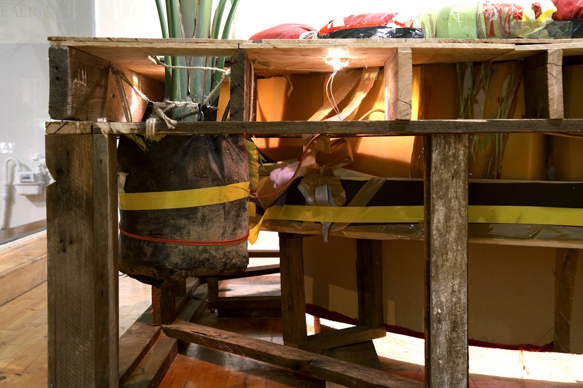 Installation view of Jensen Tjhung, 'Unsunken Lounge' at 200 Gertrude Street