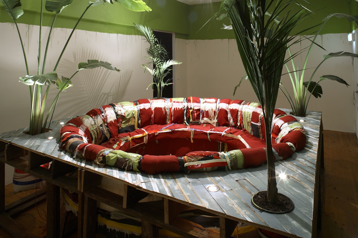 Installation view of Jensen Tjhung, 'Unsunken Lounge' at 200 Gertrude Street