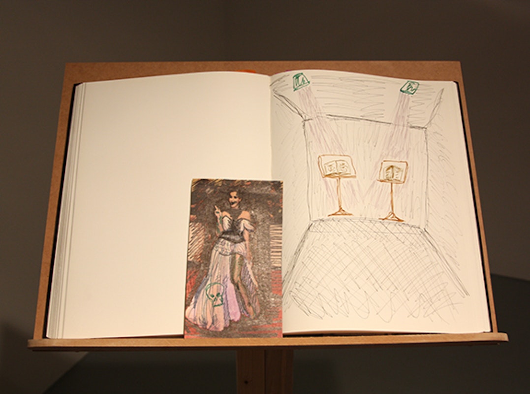 Installation view of DAMP, 'Book of Shadows' at Studio 12