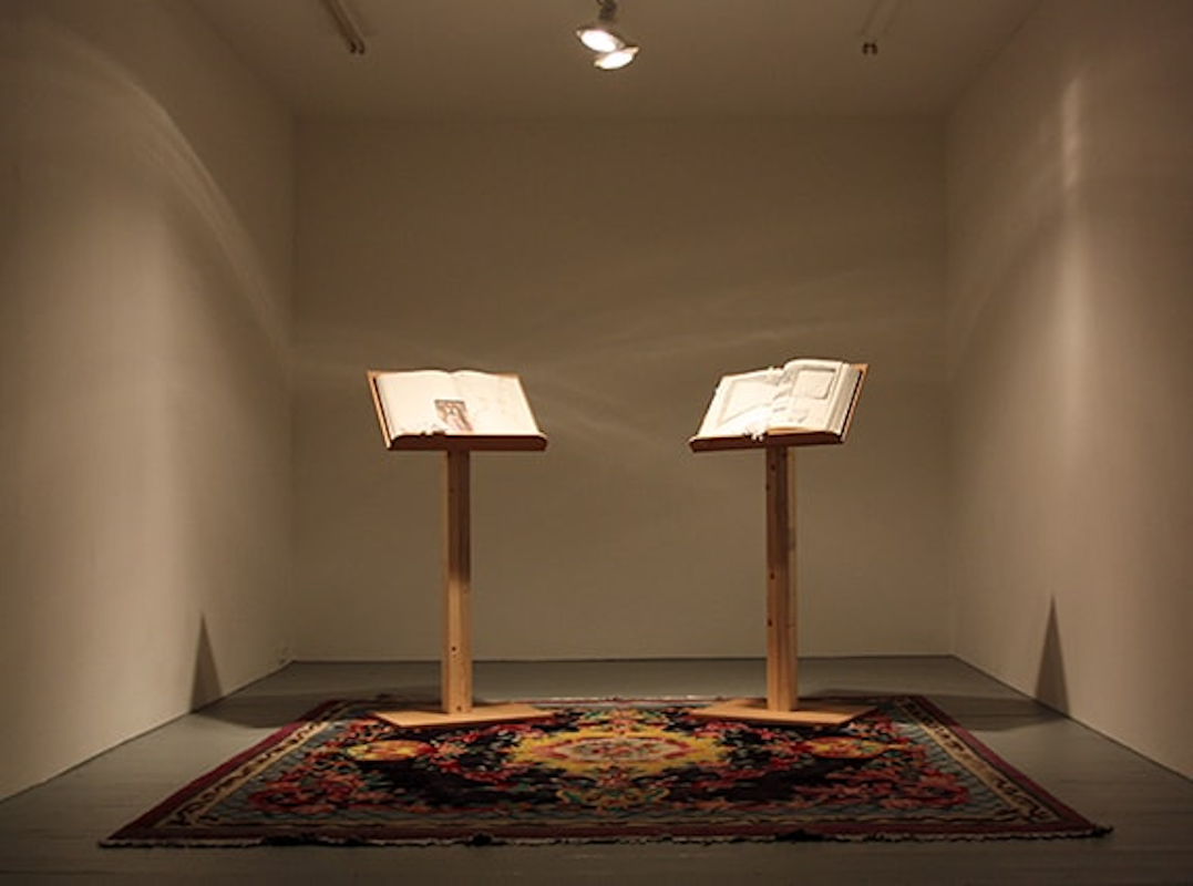 Installation view of DAMP, 'Book of Shadows' at Studio 12