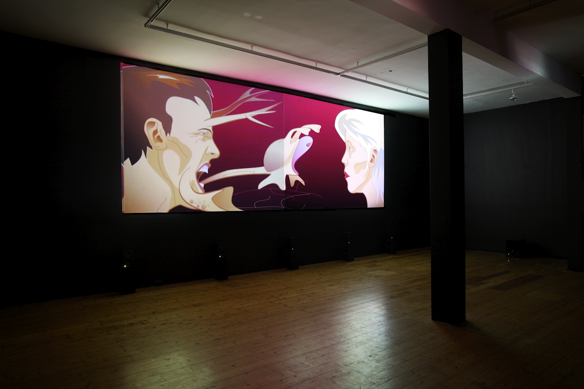 Installation view of Phillip Brophy 'VOX' at 200 Gertrude Street