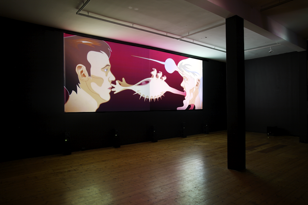 Installation view of Phillip Brophy 'VOX' at 200 Gertrude Street