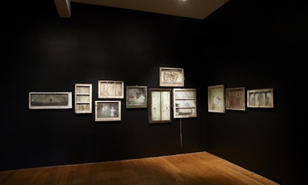 Installation view of Riceboy Sleeps, 'The Wind Snuck into the Cracks of Our Sleeves, and Played Songs in Our Ears' at 200 Gertrude Street