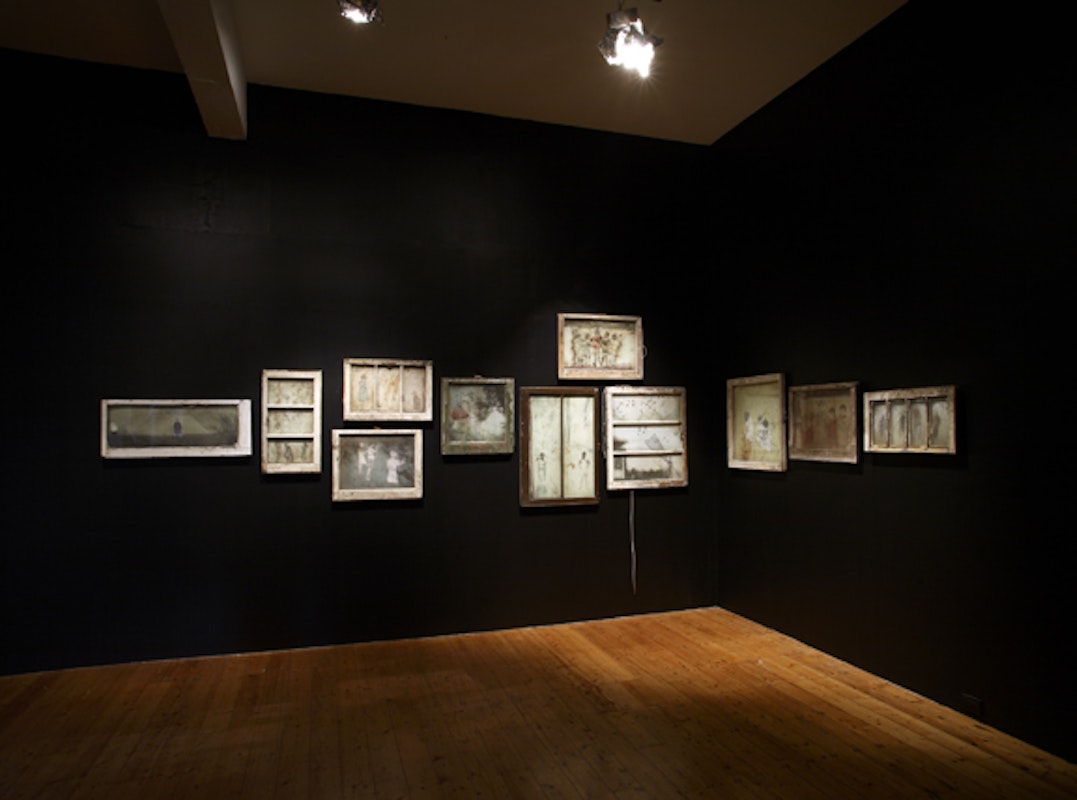 Installation view of Riceboy Sleeps, 'The Wind Snuck into the Cracks of Our Sleeves, and Played Songs in Our Ears' at 200 Gertrude Street 