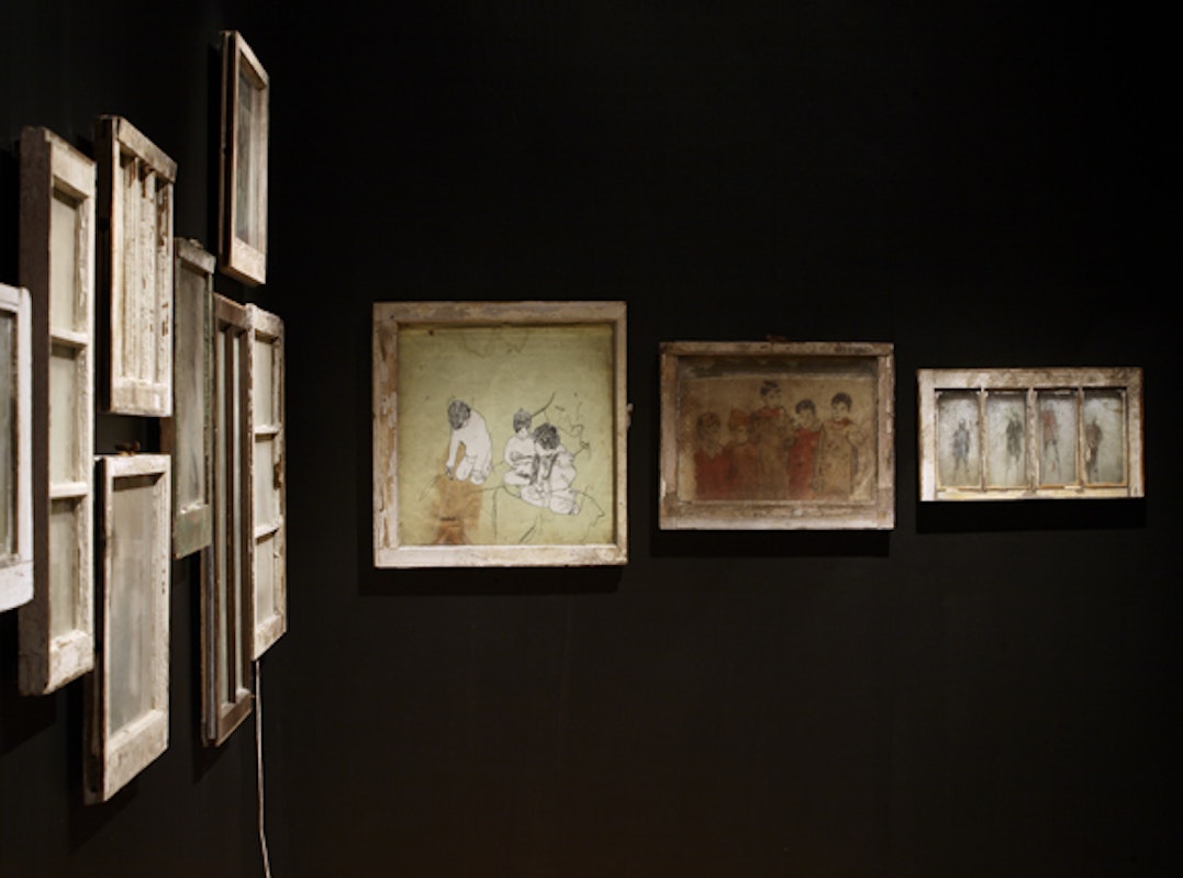 Installation view of Riceboy Sleeps, 'The Wind Snuck into the Cracks of Our Sleeves, and Played Songs in Our Ears' at 200 Gertrude Street