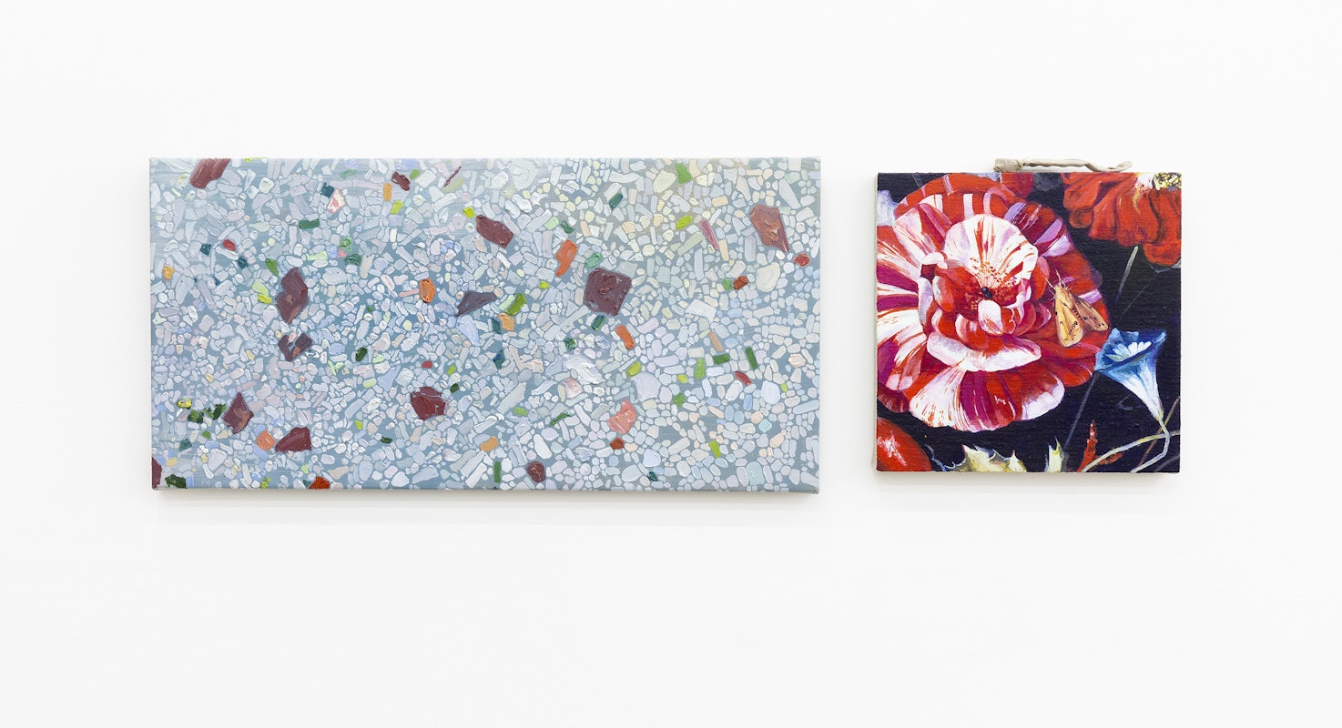 Installation image of Exposure Site at Gertrude Glasshouse, featuring artworks by Gian Manik. Image: Christopher Capurro.