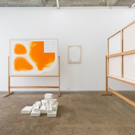 Installation view of Darcey Bella Arnold's 'A Measure of Disorder' at Gertrude Glasshouse, 2022. Photo: Christian Capurro