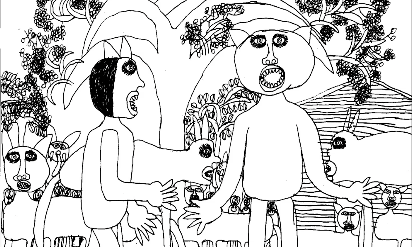 Ivor Cantrill, Zoo Animation (still), animated film. Image courtesy of the artist.