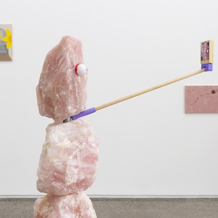 Installation view of Spiritual Poverty, featuring works by Sarah Brasier and Matthew Harris, presented at Gertrude Glasshouse 2022. Photo: Christian Capurro.