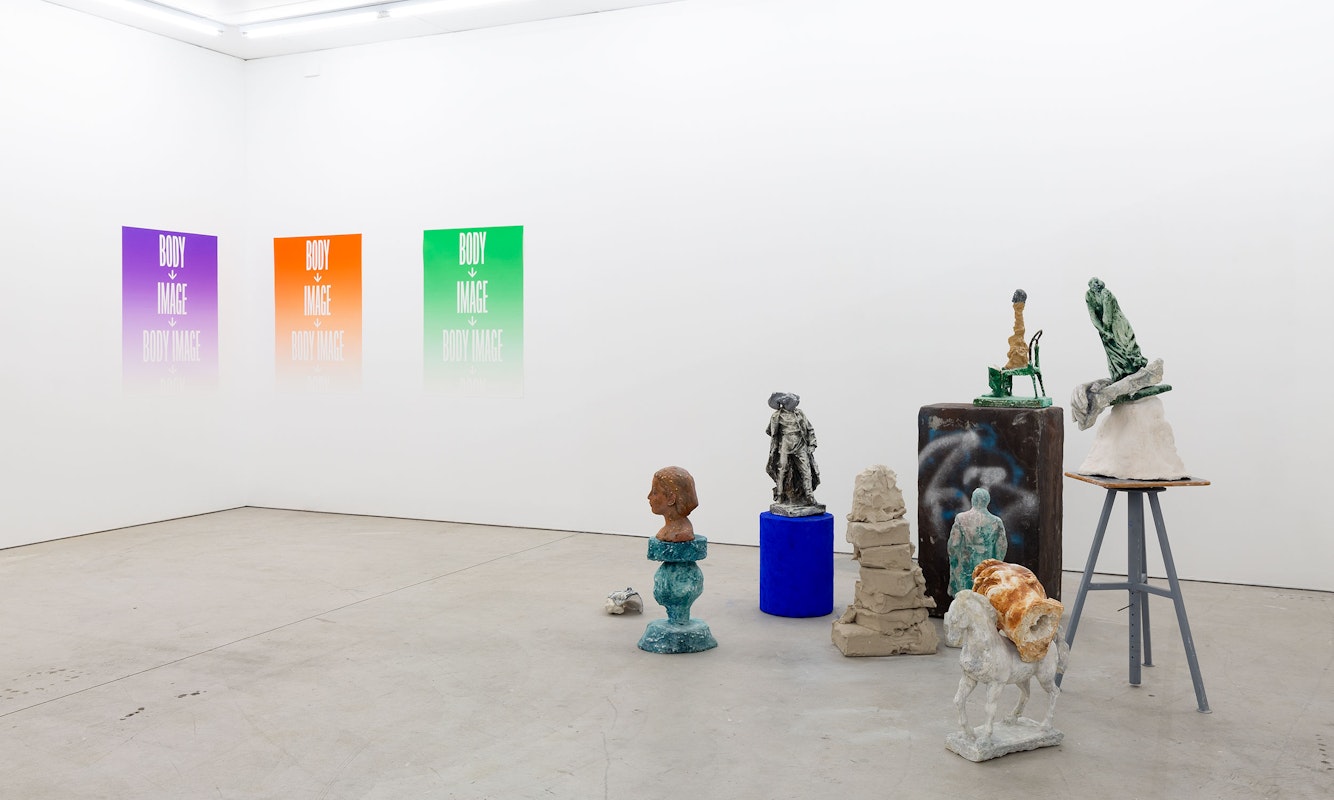 Installation view of Gertrude Studios 2022, curated by Tim Riley Walsh, featuring work by Amrita Hepi and Nina Sanadze at Gertrude Contemporary. Photo: Christian Capurro.