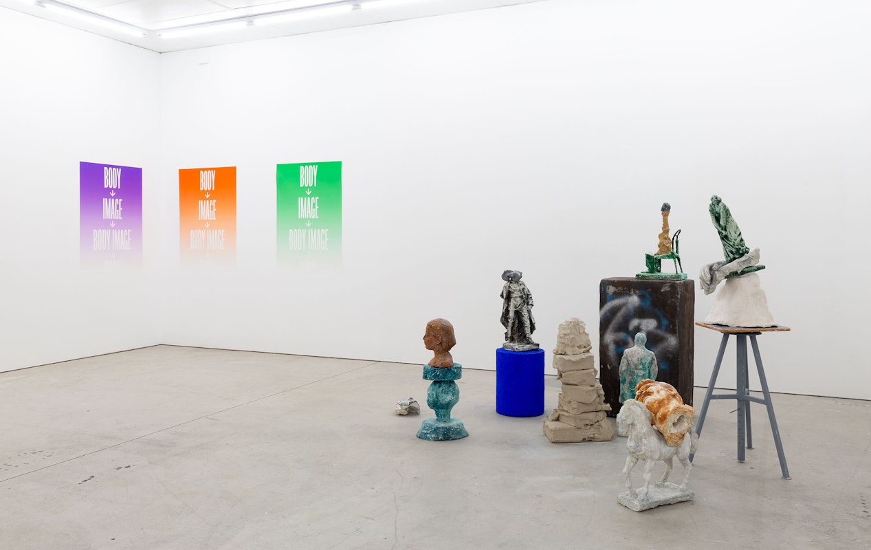 Installation view of Gertrude Studios 2022, curated by Tim Riley Walsh, featuring work by Amrita Hepi and Nina Sanadze at Gertrude Contemporary. Photo: Christian Capurro.